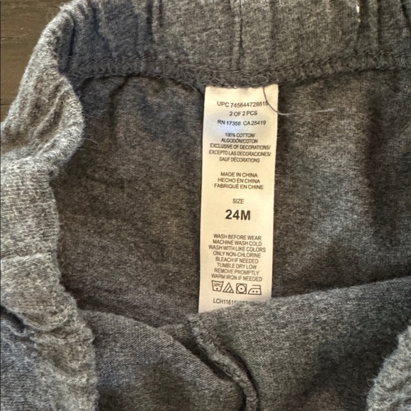 Little Me Gray Striped Pajama Set - Picture 4 of 5